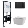 Комплект унитаз с инсталляцией с клавишей смыва ABBER Rechteck AC1201-AC0105-AC0120MB