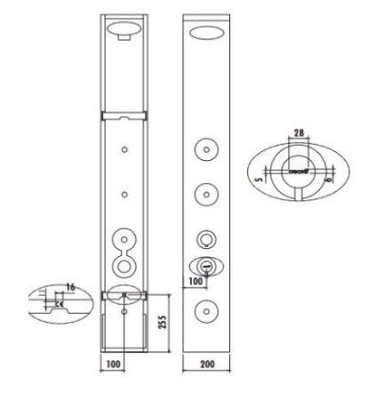 Душевая панель Creavit PB3023 настенная цвет оранжевый