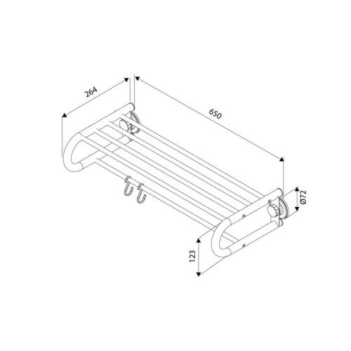 Полка в ванную комнату Milardo Easy EASBWS2M49 - фото 2
