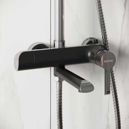 Душевая стойка Grossman Alba 500.K35.06.100/210 настенная цвет черный