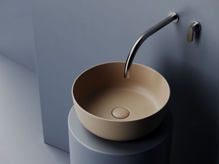 Раковина из сантехнического фарфора Ceramica Nova ELEMENT CN6073MC 40х40 накладная цвет коричневый без отверстий под смеситель