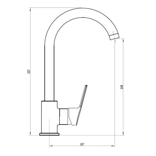 Смеситель для кухни Voda Rock RK519 на мойку хром - фото 3