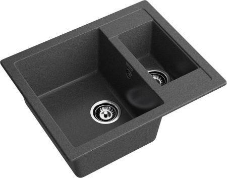 Кухонная мойка Granfest Quadro Q-610K графит 60х50 цвет серый поверхность матовая