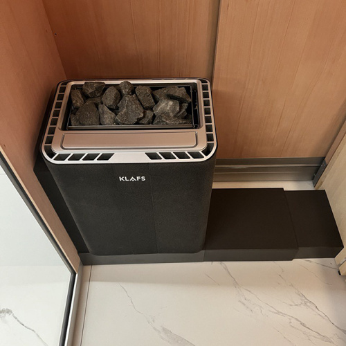 Сауна раздвижная Klafs S1 KLAFS L Black	232х160(60)х211 L с прозрачным стеклом, хемлок, Varius 6.0 кВт, чёрный матовый - фото 5 Сауна раздвижная Klafs S1 KLAFS L Black	232х160(60)х211 L с прозрачным стеклом, хемлок, Varius 6.0 кВт, чёрный матовый - фото 5