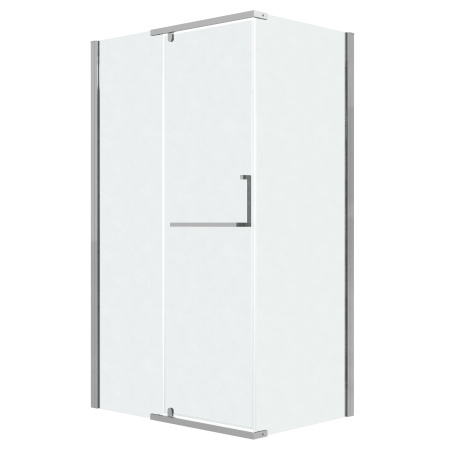 Душевая перегородка Grossman Pragma 200.K33.03.80.10.02 80х195 стекло текстурное профиль хром глянцевый