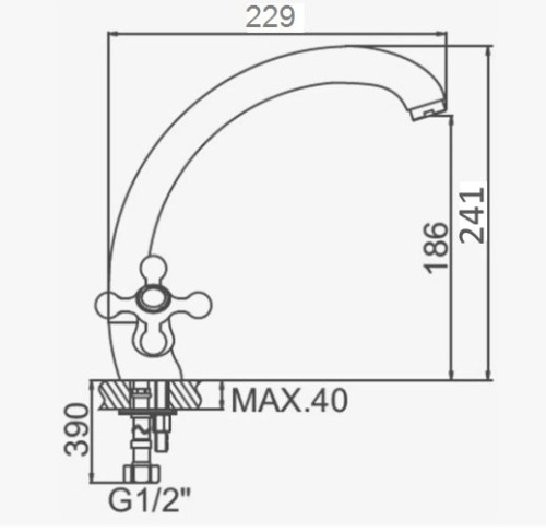 Смеситель для кухни D-Lin D153808-W на мойку бежевый - фото 2
