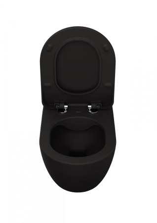 Чаша унитаза подвесная Creavit Free FE322-11SM00E-0000 цвет черный без сиденья душевой смыв