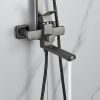 Душевая стойка Shevanik S7036T настенная цвет оружейная сталь