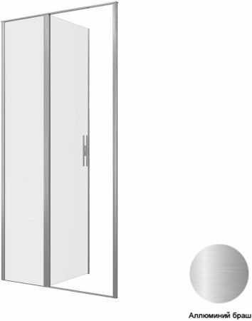 Душевая дверь Allen Brau Priority 3.31029.BA 100х200 стекло прозрачное профиль серебро
