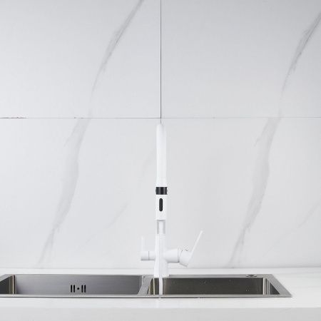 Смеситель для кухни Shevanik S278C на мойку белый