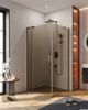 Душевой уголок Cezares SLIDER SLIDER-AH-1-90-90/100-BR-GM 90х90 стекло тонированное профиль оружейная сталь без поддона