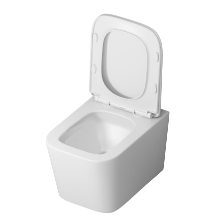 Унитаз подвесной Grossman Торнадо GR-4404MSQ белый матовый с сиденьем микролифт безободковый смыв торнадо