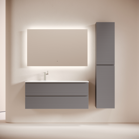 Тумба под раковину Sancos FOLK FL120LGS 120х40 подвесная цвет серый