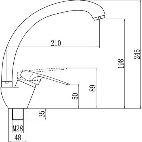 Смеситель для кухни Fmark FM4104Q на мойку графит - фото 3