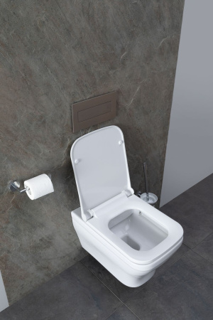 Чаша унитаза подвесная Allen Brau Infinity 4.21011.20 цвет белый без сиденья безободковая каскадный смыв