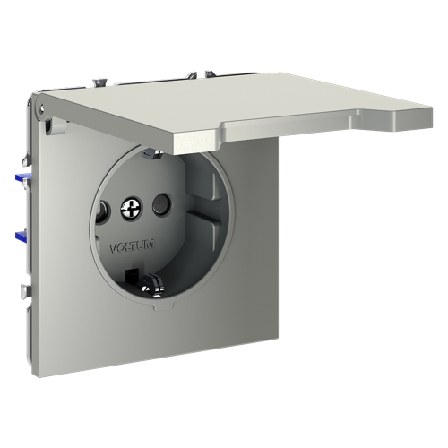 Розетка с защитными шторками и крышкой VOLTUM S70 VLS040305 - фото 4