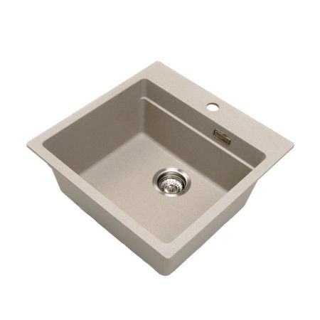 Кухонная мойка Grandex Aqua 500403 50х50 цвет бежевый поверхность матовая