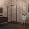 Душевой уголок Veconi Rovigo RV046B-145120-01-C5 145х120 стекло прозрачное профиль черный без поддона