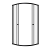 Душевой уголок Тритон Альфа-Блэк Щ0000054224 90х90 стекло прозрачное профиль черный без поддона