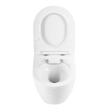 Унитаз подвесной BelBagno LOTO BB070CHR/SC белый с сиденьем микролифт безободковый каскадный смыв