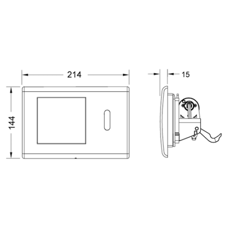 Клавиша смыва для унитаза инфракрасная Tece TECEplanus 9240353 цвет хром