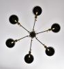 Люстра на штанге Lumina Deco Valmonti (Валмонти) LDP D015-6 BK