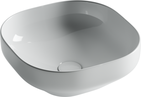 Раковина из сантехнического фарфора Ceramica Nova ELEMENT CN5032 40х40 накладная цвет белый без отверстий под смеситель