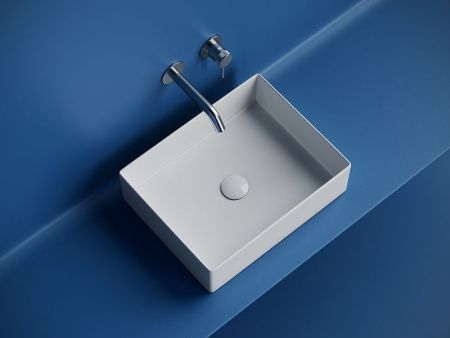 Раковина из сантехнического фарфора Ceramica Nova ELEMENT CN6069 50х40 накладная цвет белый без отверстий под смеситель