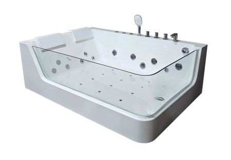 Ванна акриловая гидромассажная Cerutti SPA C-495L 170х120 пристенная прямоугольная с ножками