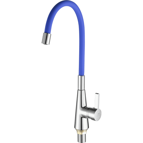 Смеситель для кухни Fashun A4153+B01 на мойку хром/синий - фото 2