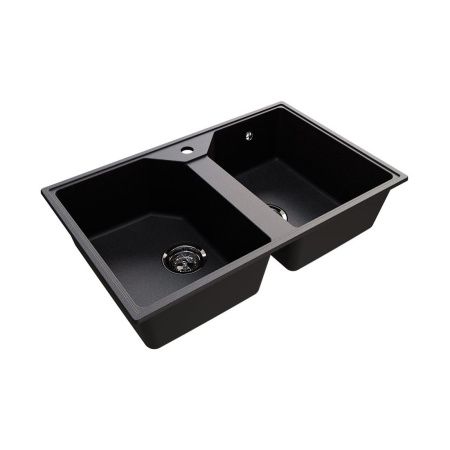 Кухонная мойка Maretti KT770-BL 75х50 цвет черный поверхность матовая