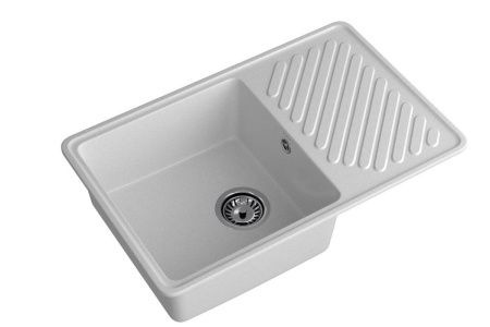 Кухонная мойка Granfest Quarz 52 серый 75х48 цвет серый поверхность матовая