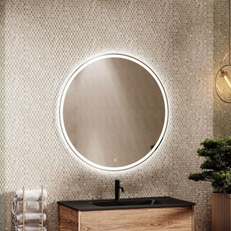 Зеркало с подсветкой Sancos Bella BE900 90х90 подвесное