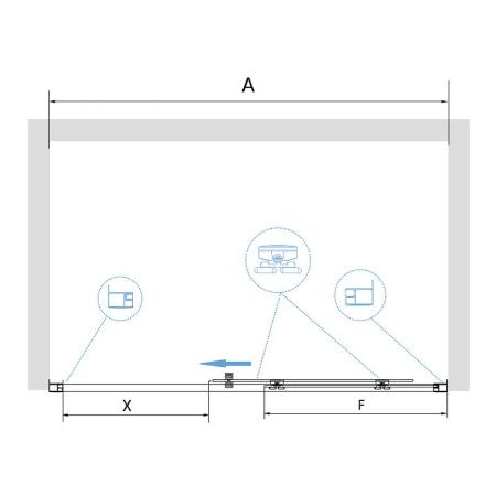 Душевая дверь RGW Passage 41081418-11 180х195 стекло прозрачное профиль хром