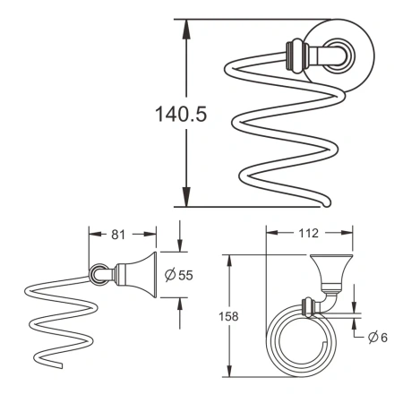 Держатель для фена Rose RG12 RG1235