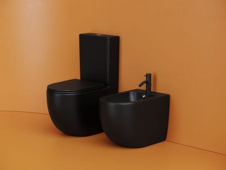 Унитаз напольный с бачком Ceramica Nova METROPOL CN4001TMB черный с сиденьем микролифт безободковый смыв торнадо