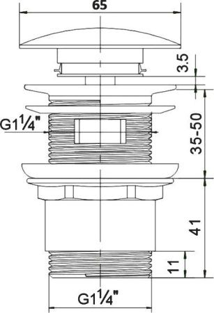 Комплект: Донный клапан Stworki SW-001CR хром + Сифон SD-001CR хром (1035027)