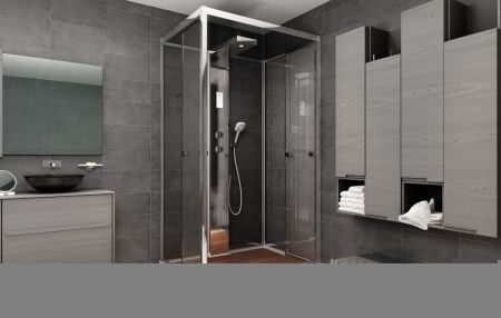 Душевая кабина AvaCan Z122 120х90 прямоугольная с крышей ориентация универсальная