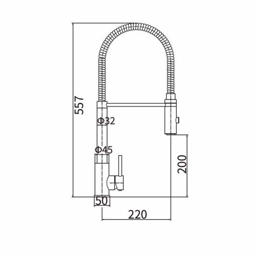 Смеситель для кухни Fashun A54111-12 на мойку серый/сатин - фото 3