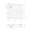 Душевой поддон акриловый Cezares TRAY-A-A-80-15-W 80х80 белый с ножками