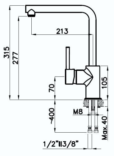 Смеситель для кухни Rivelato 9021603 topazio cromo на мойку хром/бежевый - фото 3