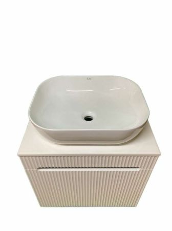 Тумба с раковиной Sintesi STL.W7025_SIN-LVB-APP-403 60х60 подвесная цвет бежевый