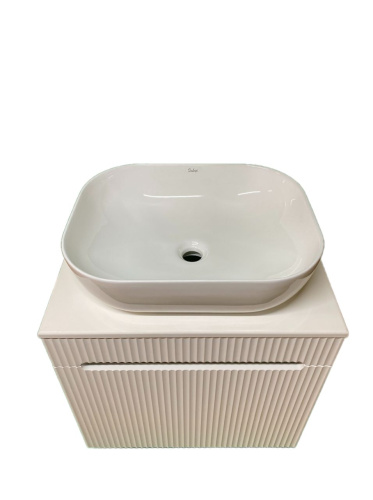 Тумба с раковиной Sintesi STL.W7025_SIN-LVB-APP-403 60х55х50 подвесная цвет перламутровый/оранжевый - фото 3