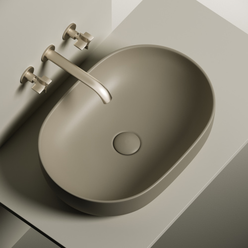 Раковина Ceramica Nova ELEMENT 60 см CN6047MC накладная цвет капучино матовый - фото 5