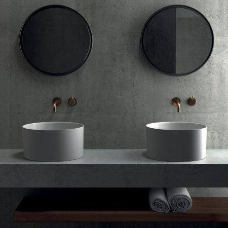 Раковина из сантехнического фарфора Galassia Core 7306MT 40х40 накладная цвет белый