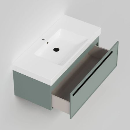 Тумба с раковиной La Fenice ELBA NFNC-01-ELB-G-100-3-100 100х50 подвесная цвет серый