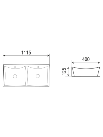 Раковина из сантехнического фаянса WeltWasser WW SK 10000004587 40 см накладная цвет белый 1 отверстие под смеситель