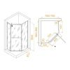 Душевой уголок RGW Passage 35089180-14 100х80 стекло прозрачное профиль черный без поддона