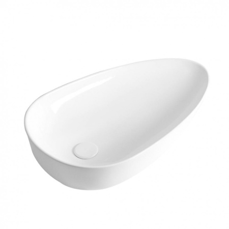 Раковина из санфаянса CeramaLux 7862-1 66х38 накладная цвет белый глянцевый