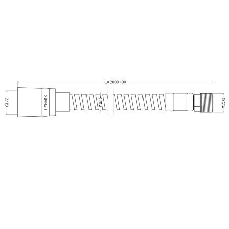 Душевой шланг LeMark LE8063S хром